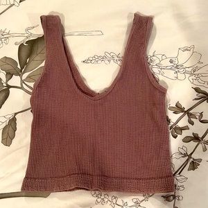 Gently worn reversible cropped compressive tank top. Gorgeous color.